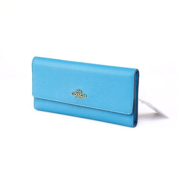 NWT Coach Trifold Soft Leather Slim Wallet - Picture 1 of 8